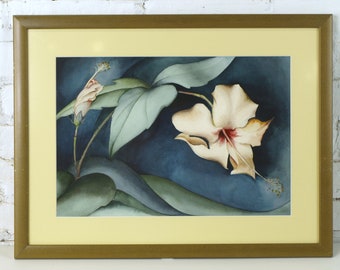 Original Watercolor by Gladys Finch Thurtle (1893 - 1981) - Archival Framed w/ UV Glass - Image Size: 15" wide x 10.25" high - VG condition