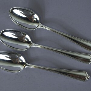 Vintage Silver Plated Demitasse Spoons, Matched Set of 3 - Very Good condition - Espresso Coffee Drink spoon