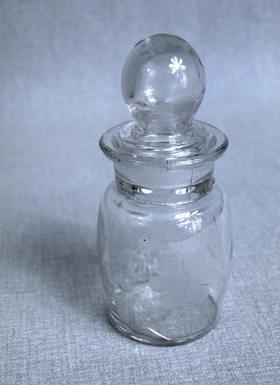 Vintage Princess House Cut Glass Spice Jar With Glass Lid Etsy
