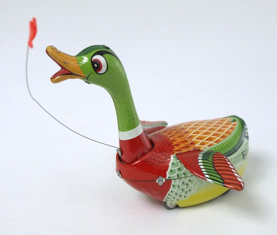 Amazon.co.jp: 当時物 Walking Family Duck 作動良好 アヒルの