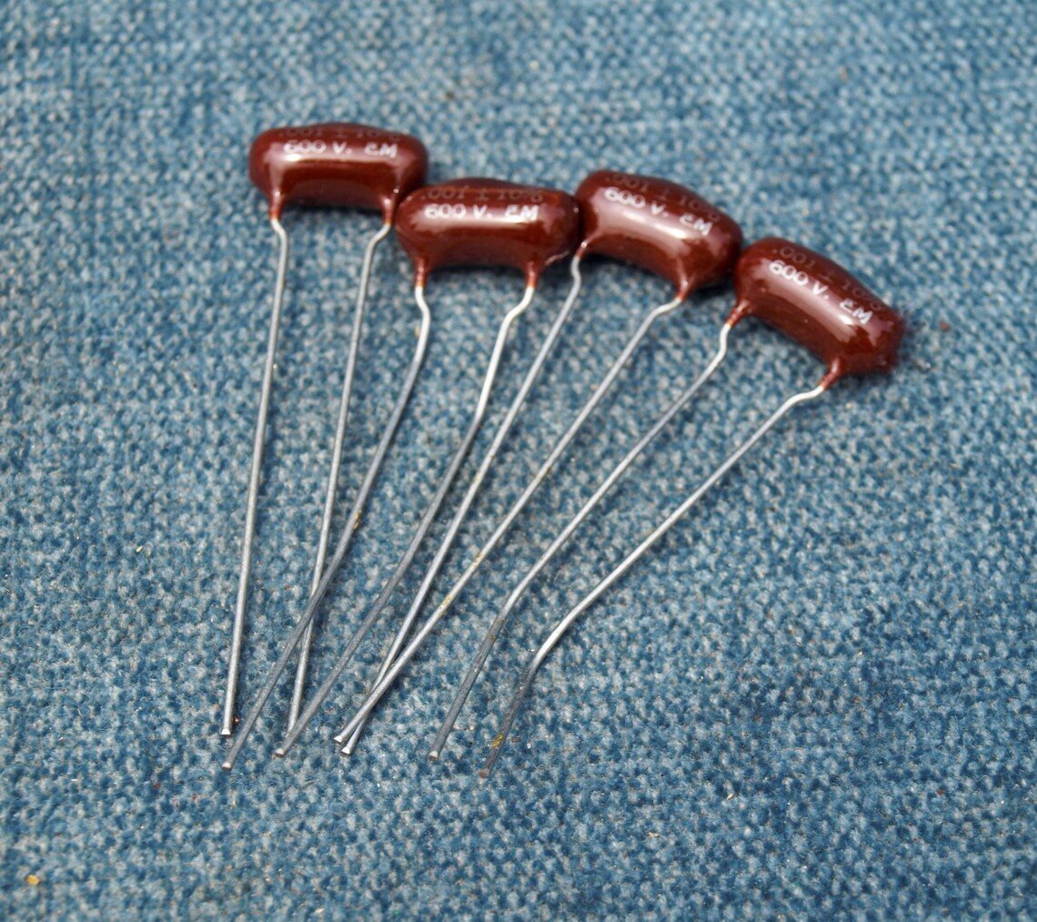 EM Brown Drop Capacitors .001 10 600V Lot of 4 NOS Etsy