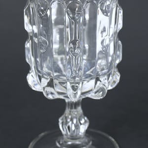 Vintage Broken Column Water Goblet by Columbia Glass Reproduction of 1888 EAPG - Likely by L.G. Wright Glass, Circa Mid Century