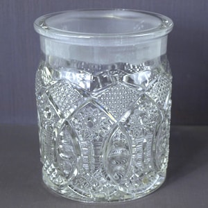 Antique EAPG F.R. Rice Mercantile Cigar Jar Counter Display Canister - No Lid - Early American Pressed Glass c. 1800's