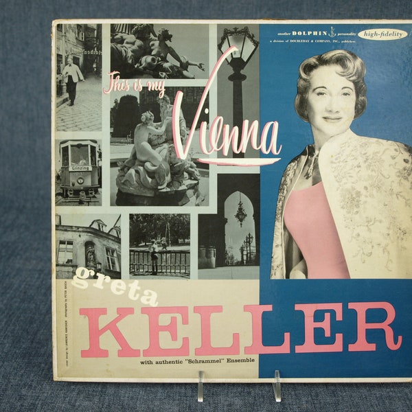 Vintage DOLPHIN RECORDS personality Greta Keller "This Is My Vienna" 33 1/3 LP - Record, Very Good - Cover, Good+