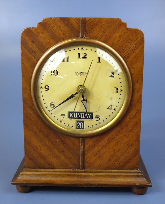 インテリア時計 1930's Hammond Synchronous Wall Clock Rare Vintage Hammond Synchronous Electric Alarm Clock With Art