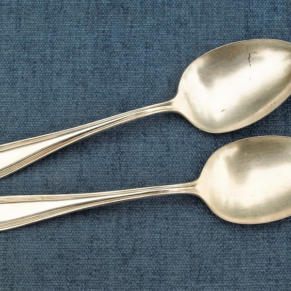 Vintage Simeon L. & George H. Rogers Company A1 Silver Plate Large Serving Spoons