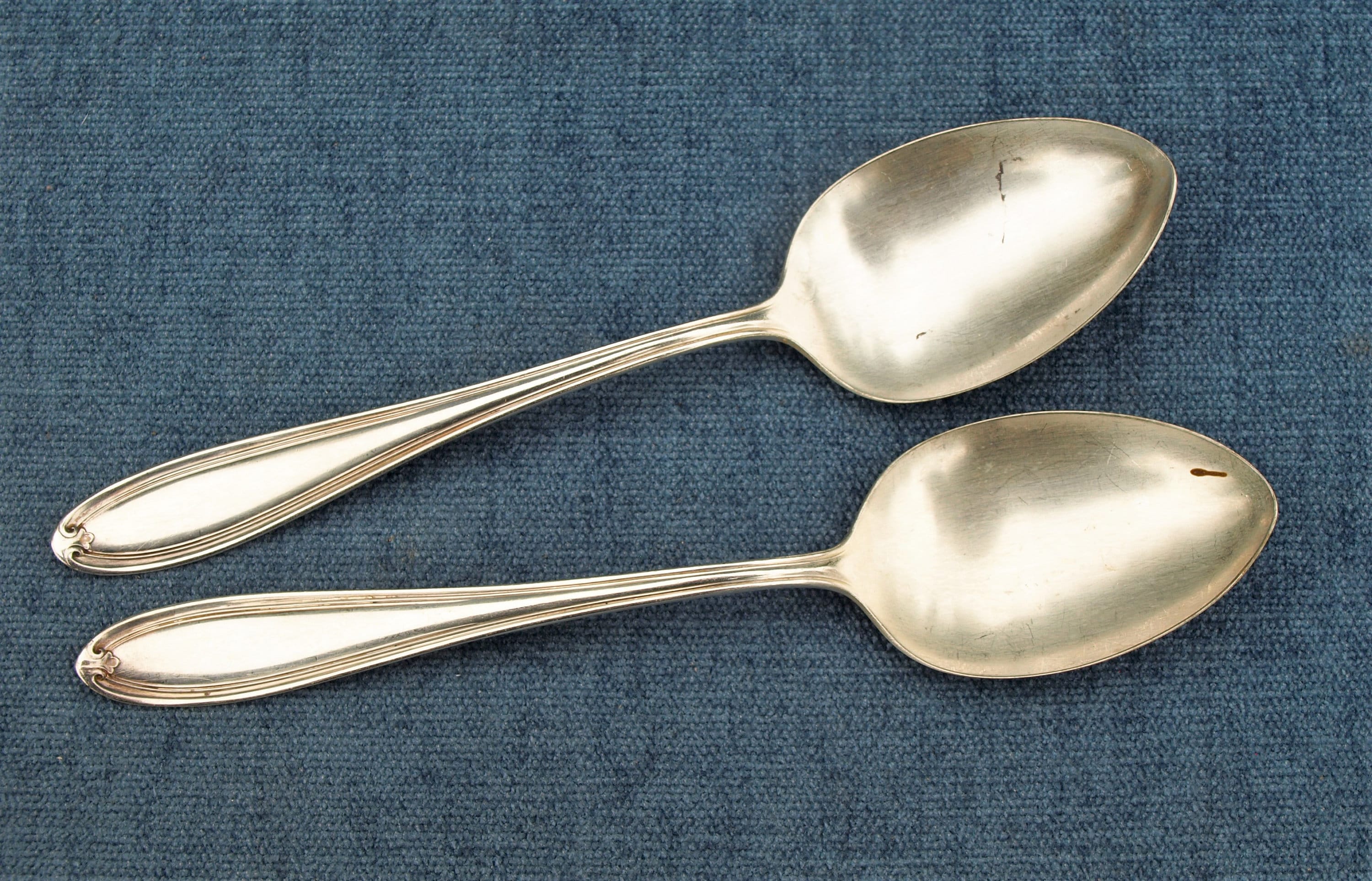 HÔTEL Vintage English Kitchen Spoons, Pure Silver