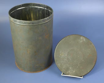 アンティーク缶　ヴィンテージ缶　大サイズ③ アンティーク / ヴィンテージ ブリキ缶 ロット 蓋付き - 希少