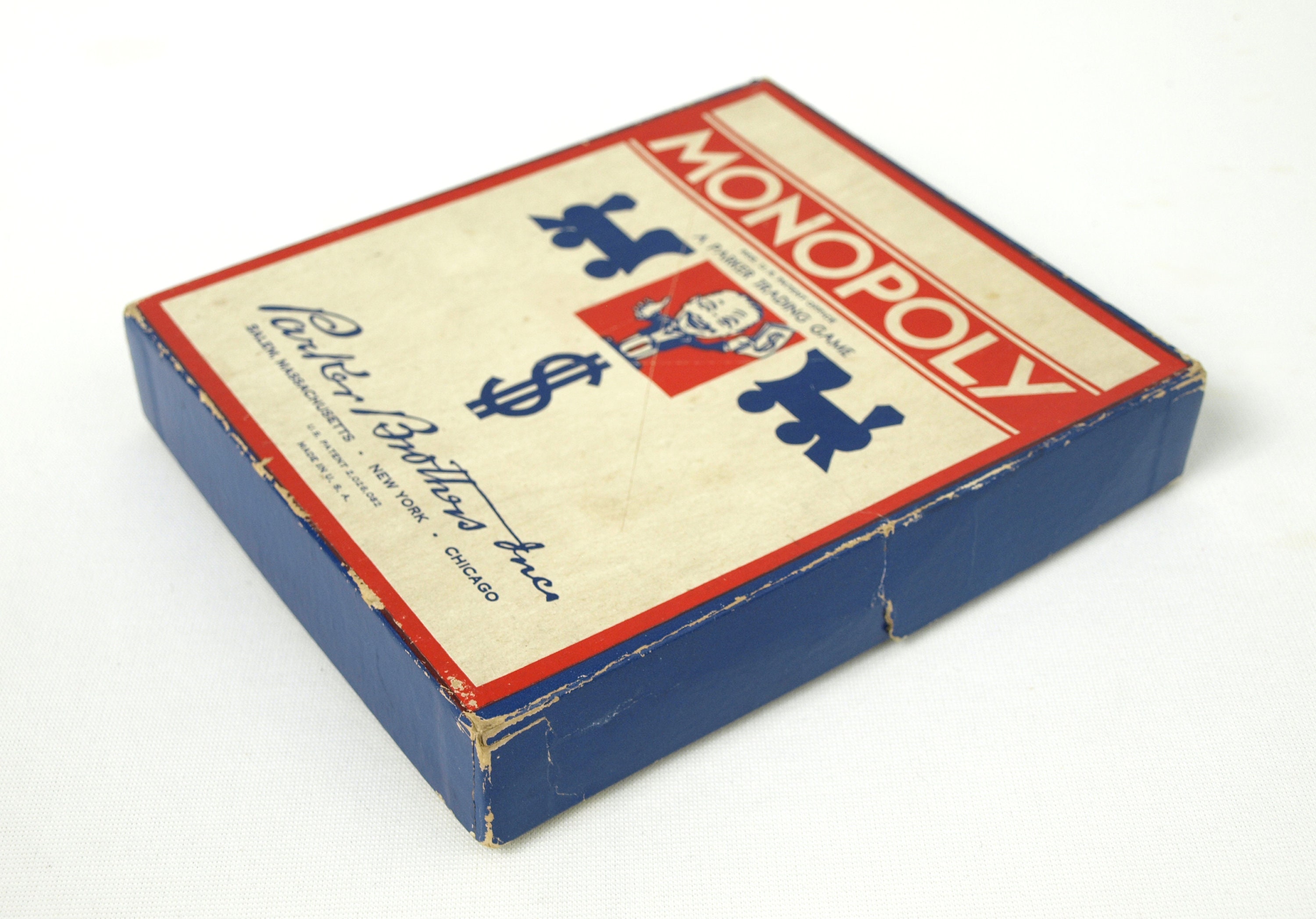 Vintage MONOPOLY Board Game by Parker Bros., Circa 1936 - No Board