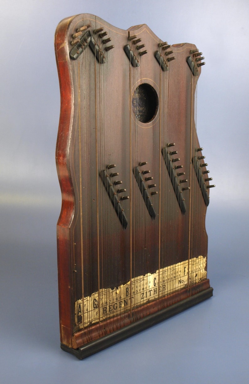Zither Sound Box Antique Perfection Regent Zither No. 5 by A. Eichler, Circa 1870 in ...