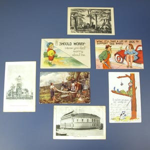 Antike / Vintage-Postkarten - Scott Washington, Corcoran Art Gallery, Washington's Home Church - Lot von 7, meist gebraucht - guter Zustand