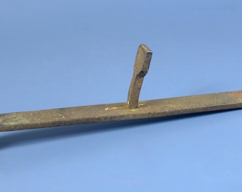 Antique Cast Iron Barn Door or Gate Slide Bolt Latch part, circa 1800's | Large & Heavy Duty, 13.25" long x 1.25" wide