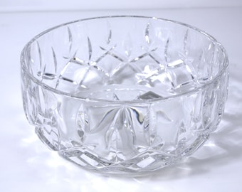 Vintage Gorham Crystal, "Lady Anne" Pattern 9" Salad Bowl - Crystal Glass Serving Bowl Made In Germany - NOS, New in Box - Great+ Condition