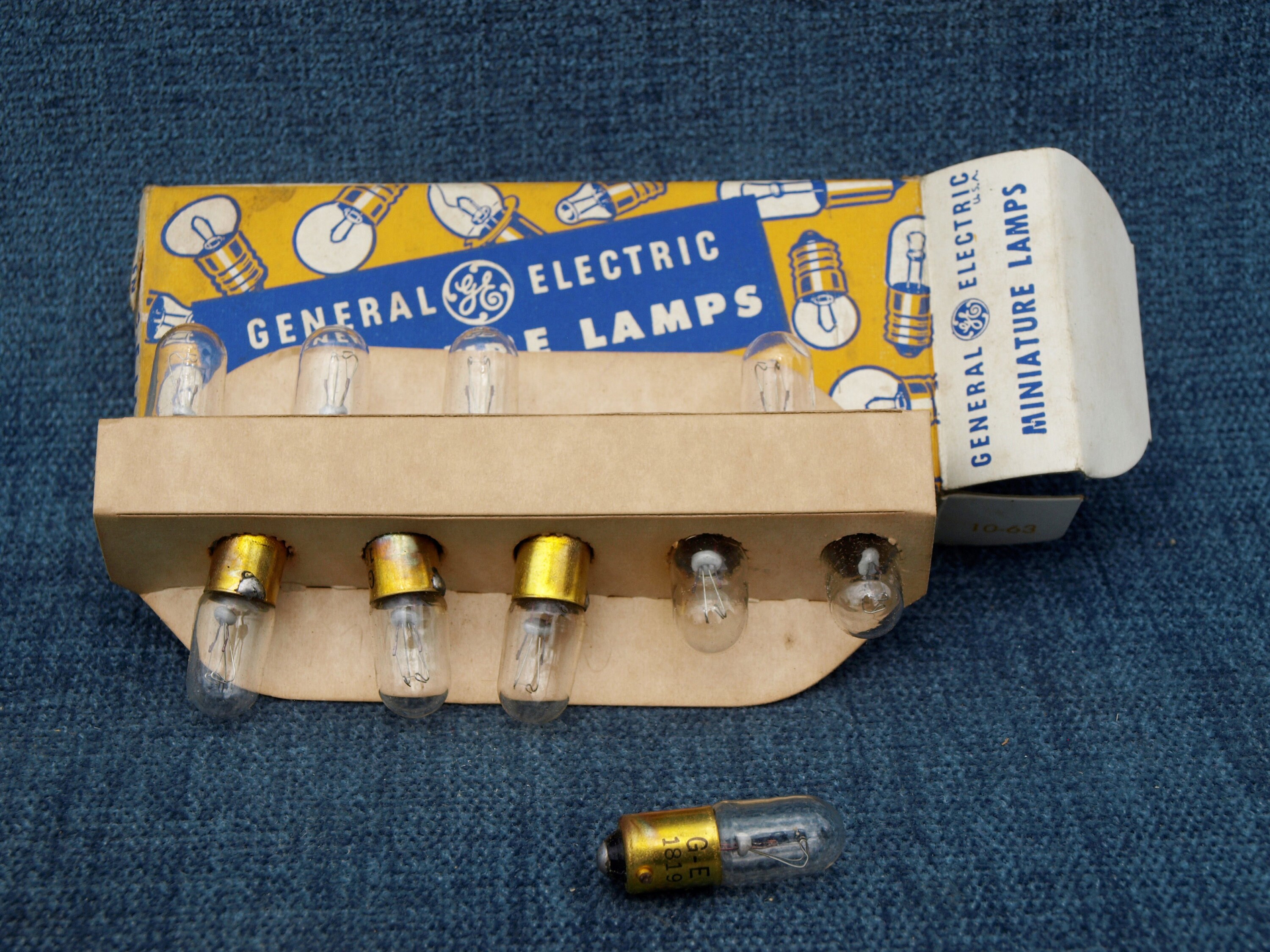 Vintage General Electric Miniature Lamp Light Bulbs No. 1819 Etsy Canada
