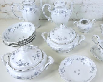 Johann Haviland Blue Garland China Replacements | Build Your Own Set | Vintage Bavaria Germany Fine Porcelain Dinnerware Pieces