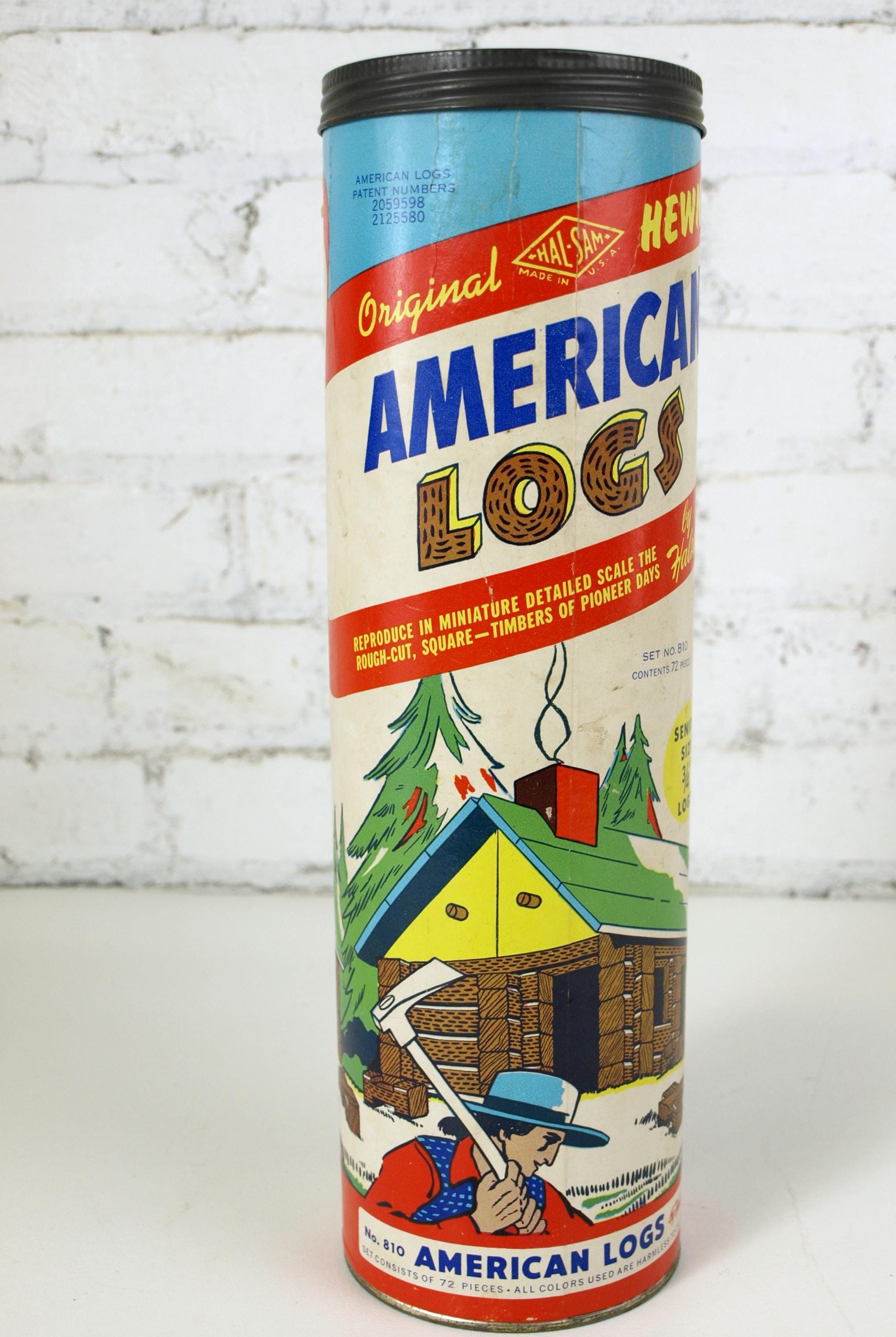 Vintage 1960's Halsam Hewn American Logs No 810 Senior Size 3/4