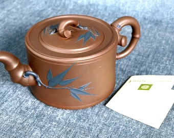 Exquisite CCCI Chinese Yixing Zisha Hu Teapot with Bamboo Design - China Earthenware Pottery