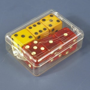 Vintage Set of 3 Pair of Bakelite Dice, Mixed Colors - circa 1950&#39;s - Good+ condition - Gaming Collectibles
