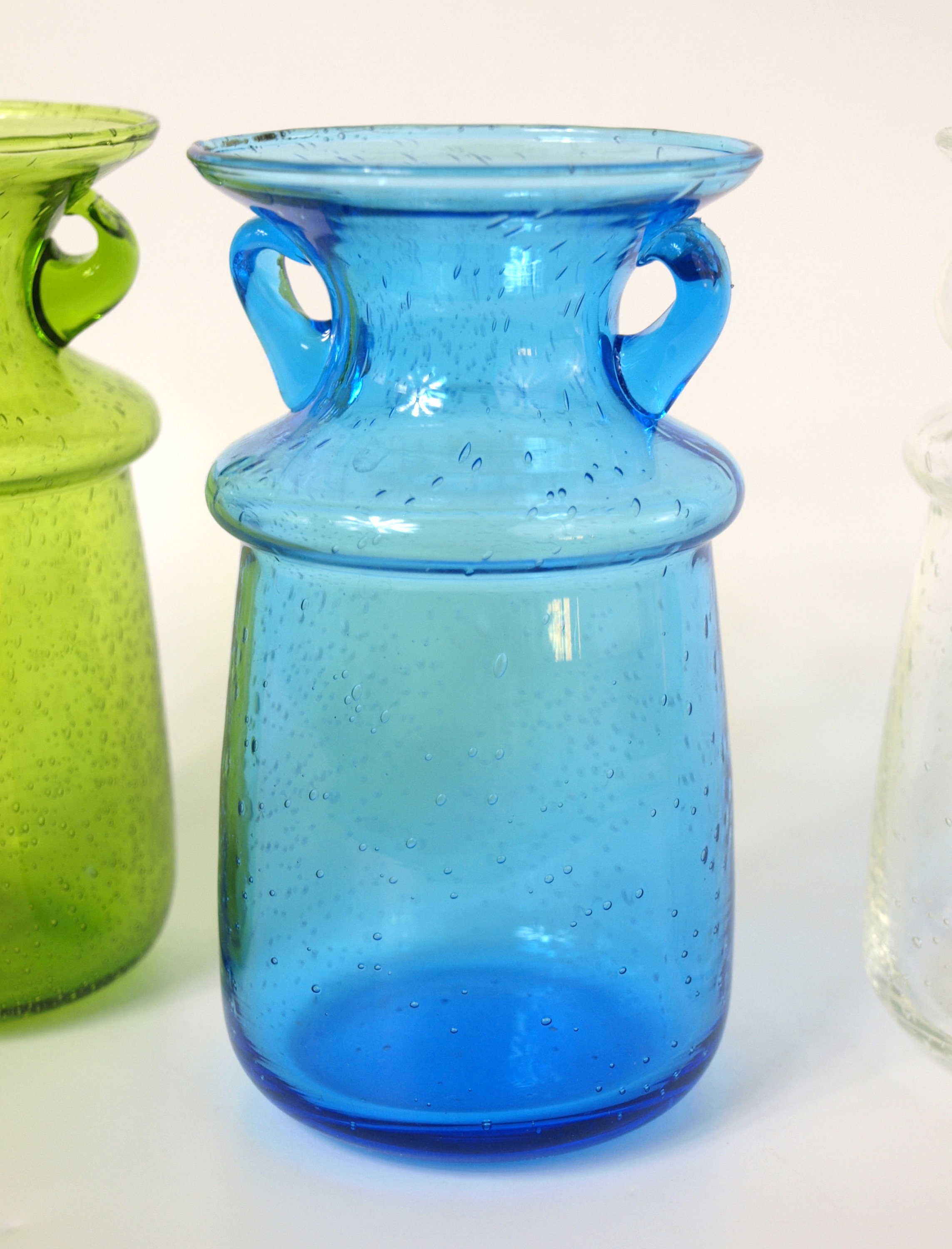 ヴィンテージ トリオ オブ アート ガラス バブルシード 5インチ ダブル