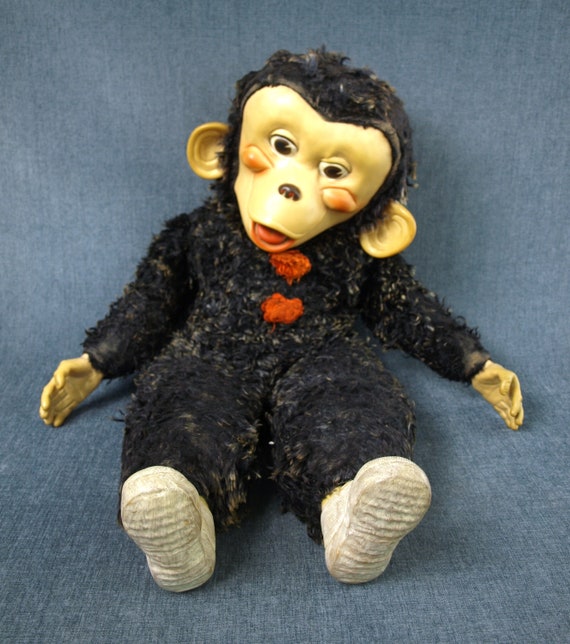 Mono de peluche de cara de goma vintage posiblemente - Etsy España