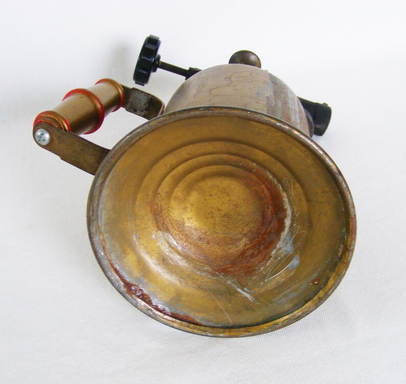 Antique Hand Held Blow Torch w Brass Paint Finish Industrial Etsy