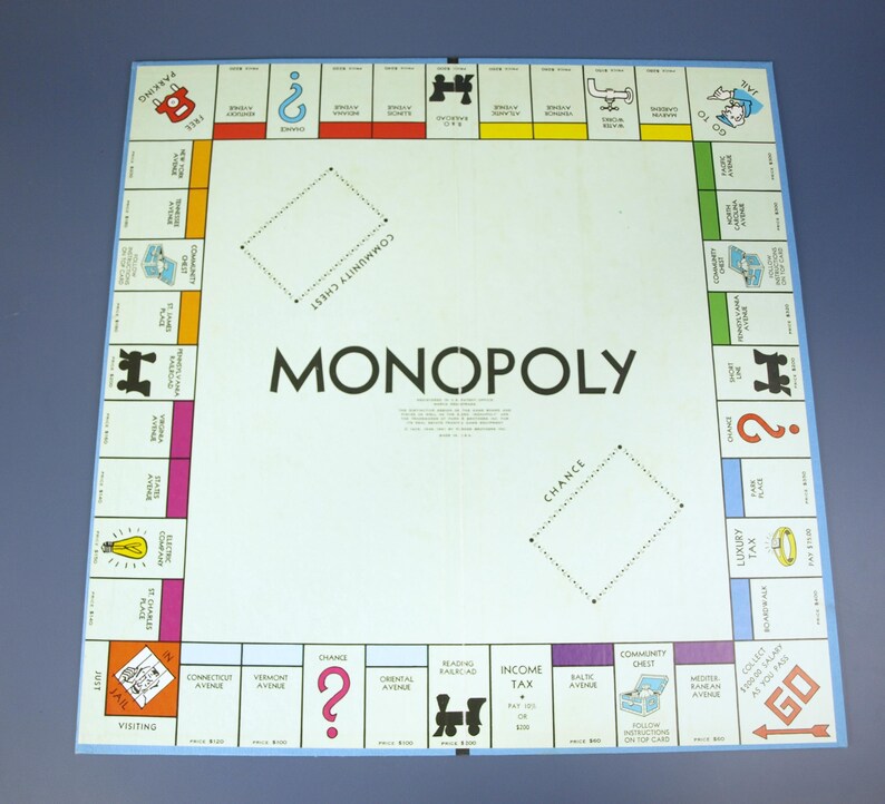Iconic Monopoly Vintage 1961 Monopoly by Parker Brothers - Complete Game W ...