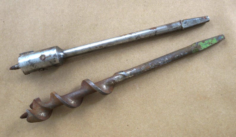 Vintage Greenlee Micro-Dial No. 6 Adjustable Expansive Drill Bit and No. 16 Auger Brace Bit 1" size image 4