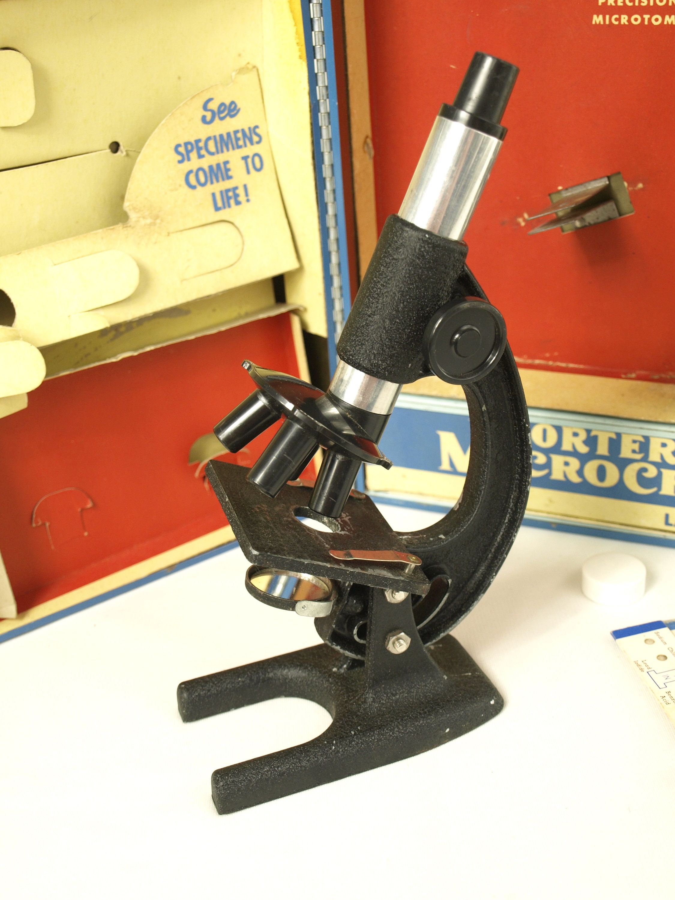 ヴィンテージ顕微鏡 Vintage PORTER Microcraft Microscope Lab, Circa 1957 - Lab Master