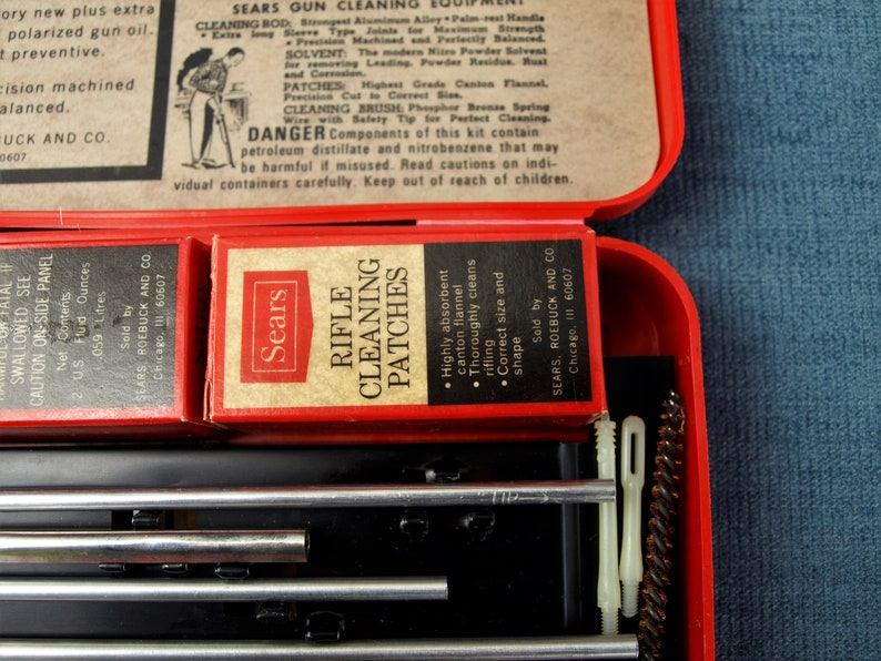 Vintage Sears Gun Cleaning Kit for .22 Cal No. 6 20251 in Red Etsy