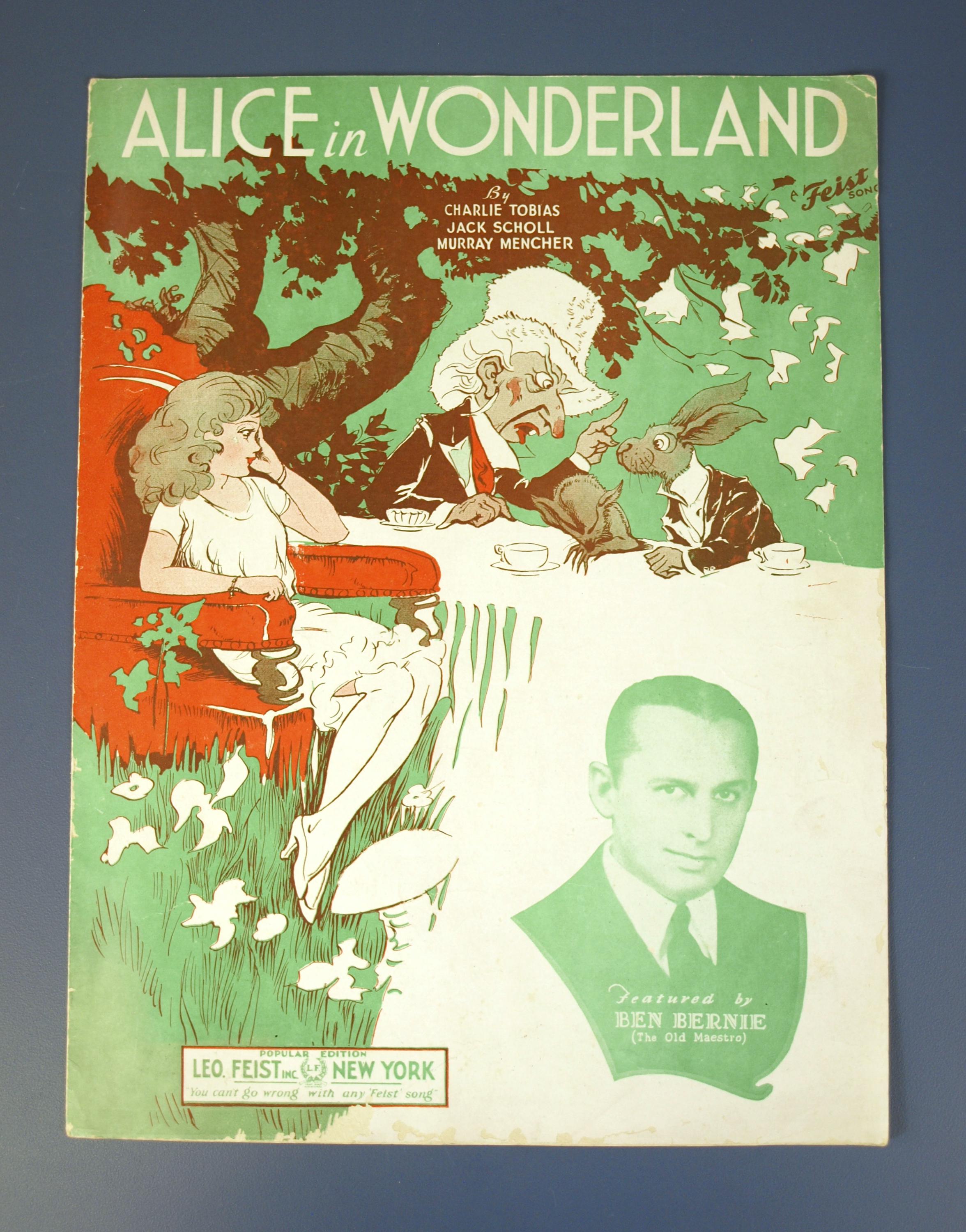 Vintage Alice in Wonderland Sheet Music 1933 Ben Bernie & Life