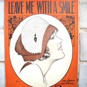 Vintage Klavier Notenblatt „Leave Me With a Smile“ 1921