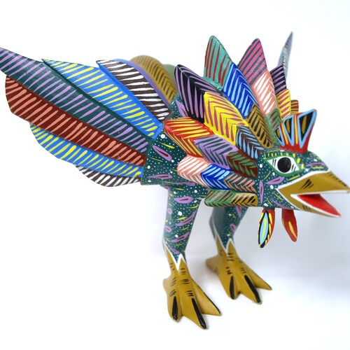 Vintage Hand Painted Oaxacan Rooster shops Carving - Alebrije Mexican Folk Art - Signed by the Artist, Crecencio Cannillo