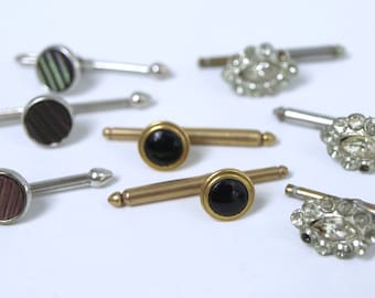 Vintage Lot of Tuxedo Shirt Stud Buttons - 3 Sets: 8 Pieces Total - Good+ Condition