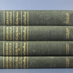 Abraham Lincoln: The War Years by Carl Sandburg - 4 Volume Set - Harcourt, Brace and Co. 1939 - HC, no DJ - VG condition