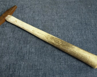 Vintage Tack Hammer with 12" long wood handle and 4" long Cast Iron Head