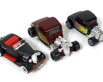 Lot vintage de Roadsters Hot Wheels et Matchbox des années 1990 en métal moulé sous pression - 3 véhicules inclus - sans boîte - VG non-conditionné