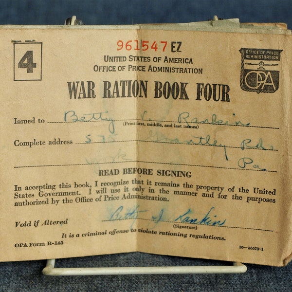 1943 War Ration - Etsy