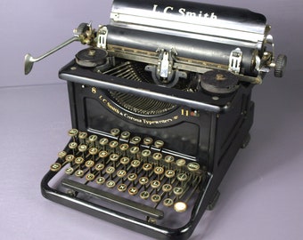 Antique LC Smith & Corona Typewriter, Circa 1930's in Working Condition - Serial # 1229911 B 11 - Cleaned and Ready to Go