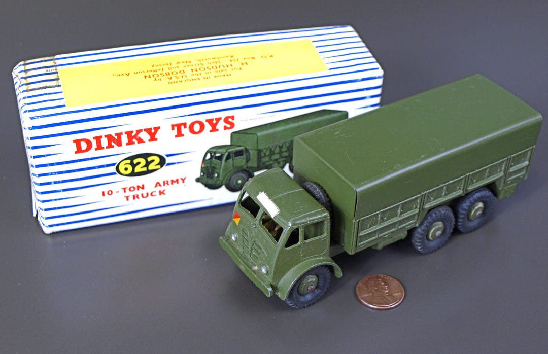 Vintage Dinky Toy 10-ton Army Truck #622 in Original Box, Made in