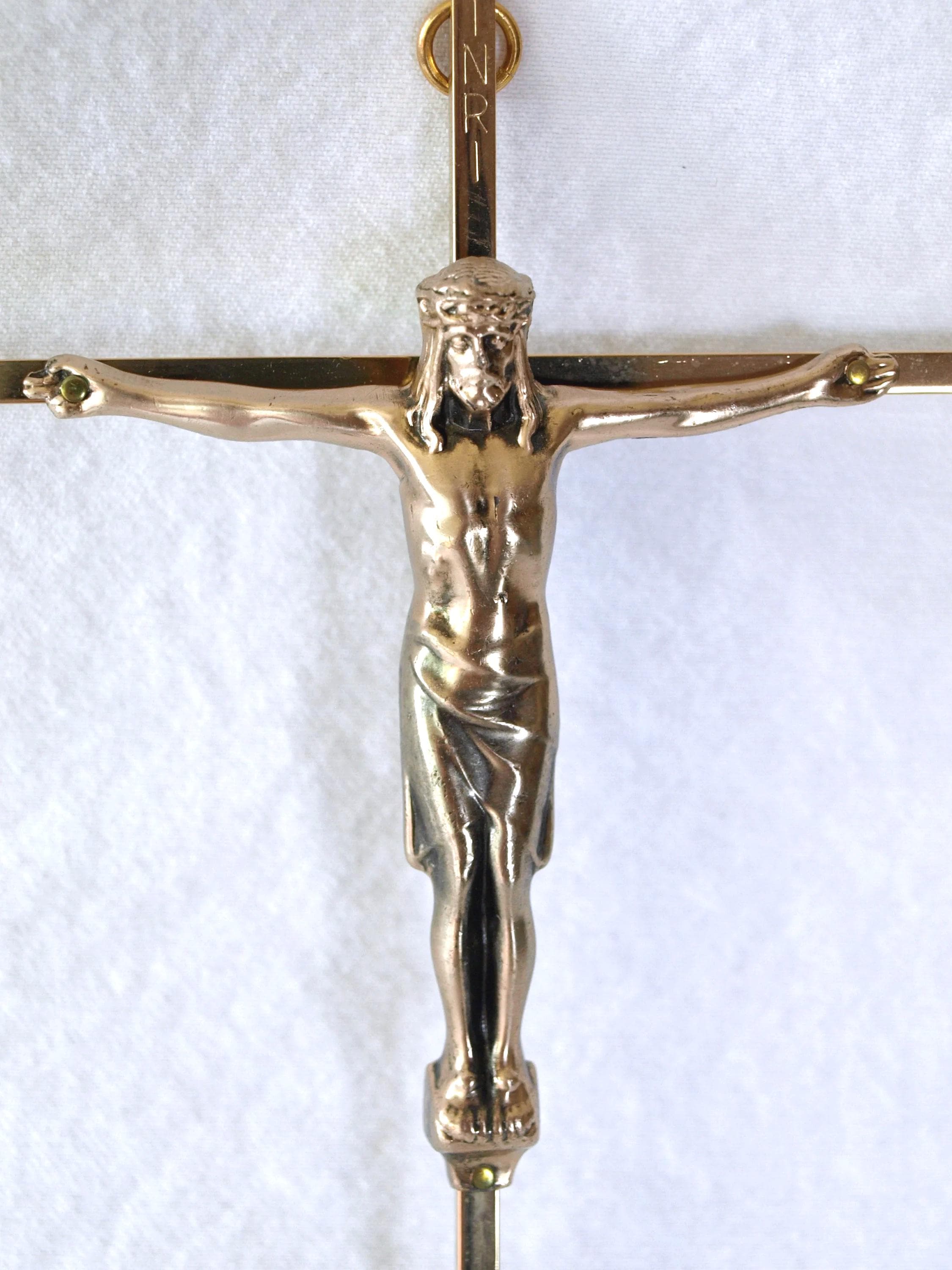 Large Nickel Finish Metal Crucifixion – Jesus on the Cross