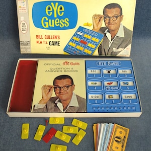 Vintage 1966 Eye Guess Board Game based on Bill Cullen&#39;s New T.V. Game No. 4641 by Milton Bradley and Bob Stewart Productions