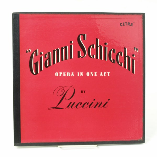 Vintage Boxed LP, "Gianni Schicchi" by Puccini - Libretto in Italian & English - Pub. by Cetra (Italy); Capital Records (USA), 1951 - VG