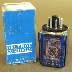 Vintage Deltrol Controls Relay - Part No. 2011183 - SPDT 5A Coil 48VDC RELAY - NOS