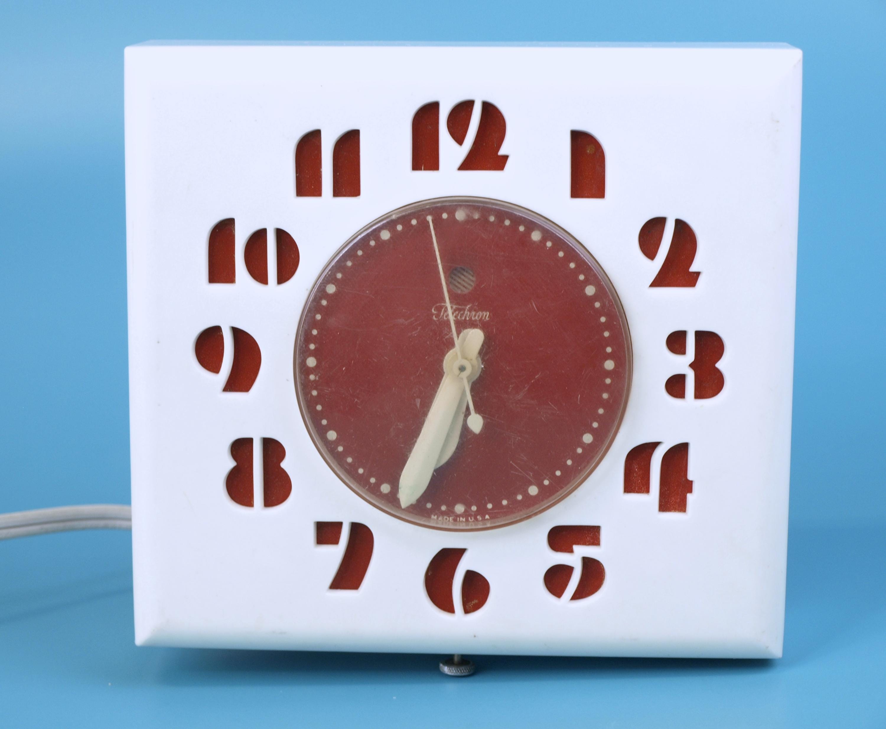 Vintage Telechron Wall Clock - Etsy