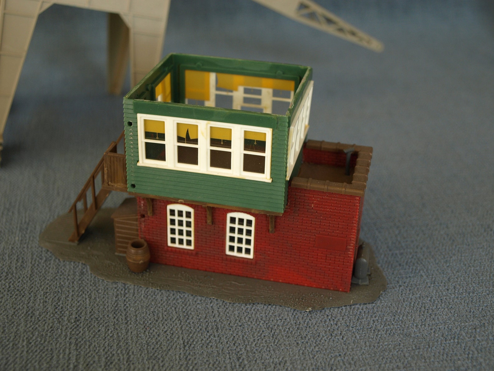 Vintage Plastic Train Set Miniature Bridge Pylons Crane and Etsy