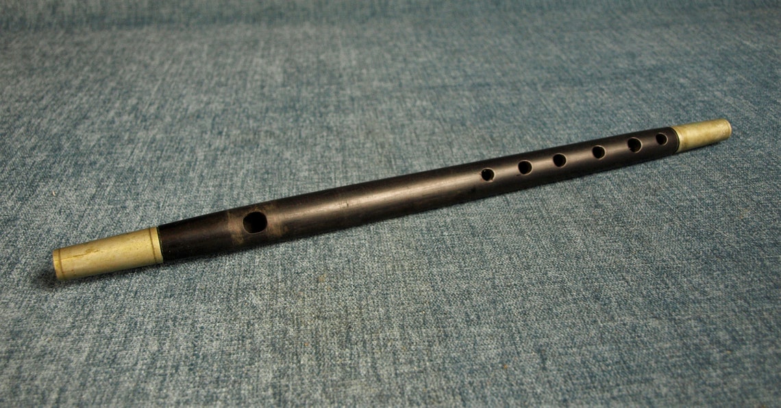 Antique Black Ebony Fife Flute Woodwind Instrument Possibly Etsy