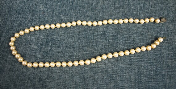 Vintage Sarah Coventry Faux Pearl Necklace with S… - image 1