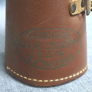 Vintage Greenlee No. 737 Knockout Punch Set for 1.5" & 2" Conduit with Leather Case in Good Condition image 6