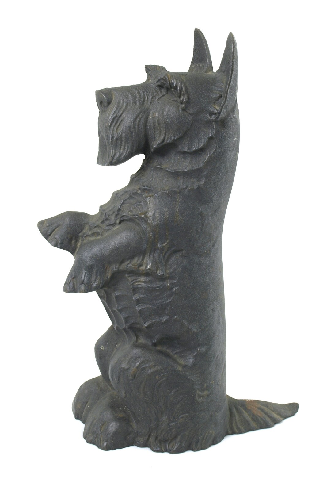 Vintage Large Cast Iron Scottie Dog Door Stop or Home Decor Cast Iron