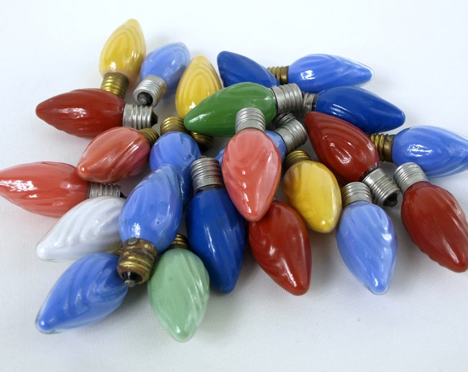 Vintage GE Flame Swirl Outdoor Christmas Light Replacement Bulbs, C9